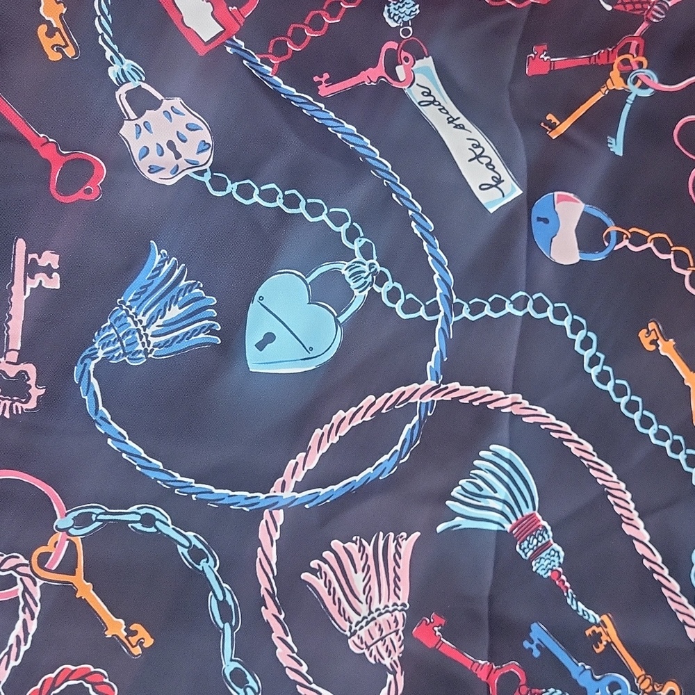 Kate Spade Lock and Key Silk Square Scarf - Picture 7 of 10